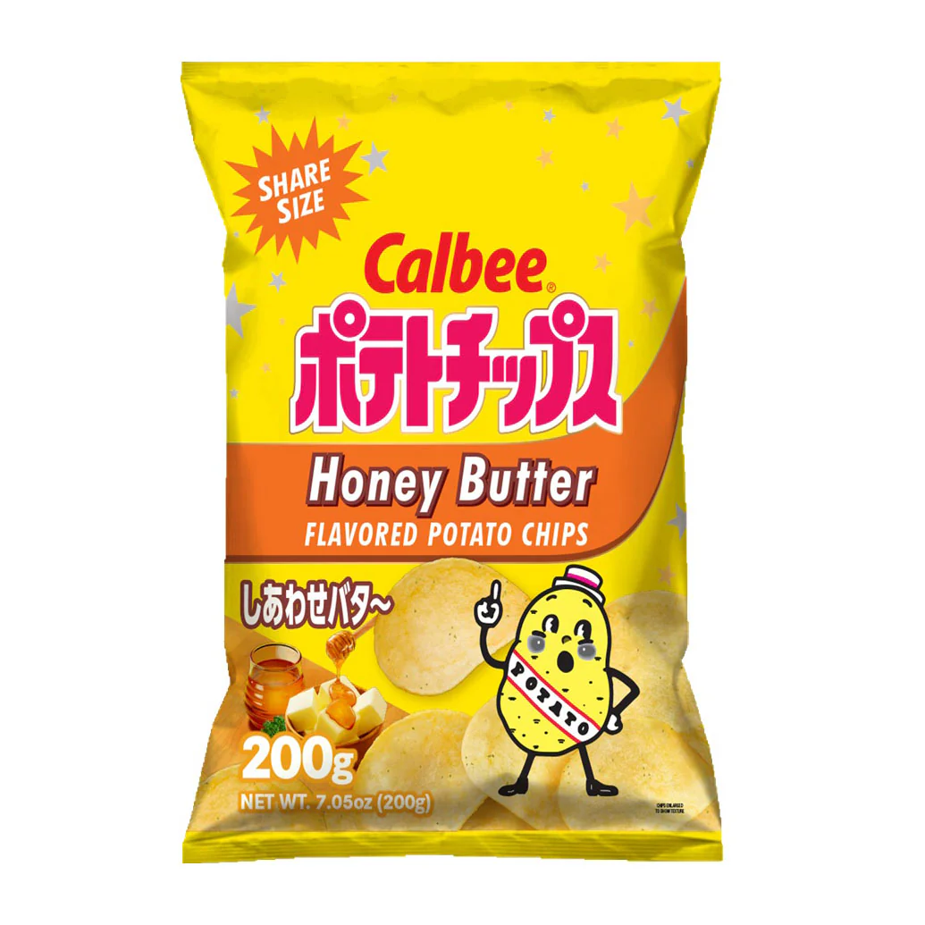 CALBEE POTATO CHIPS HONEY BUTTER SHARE SIZE