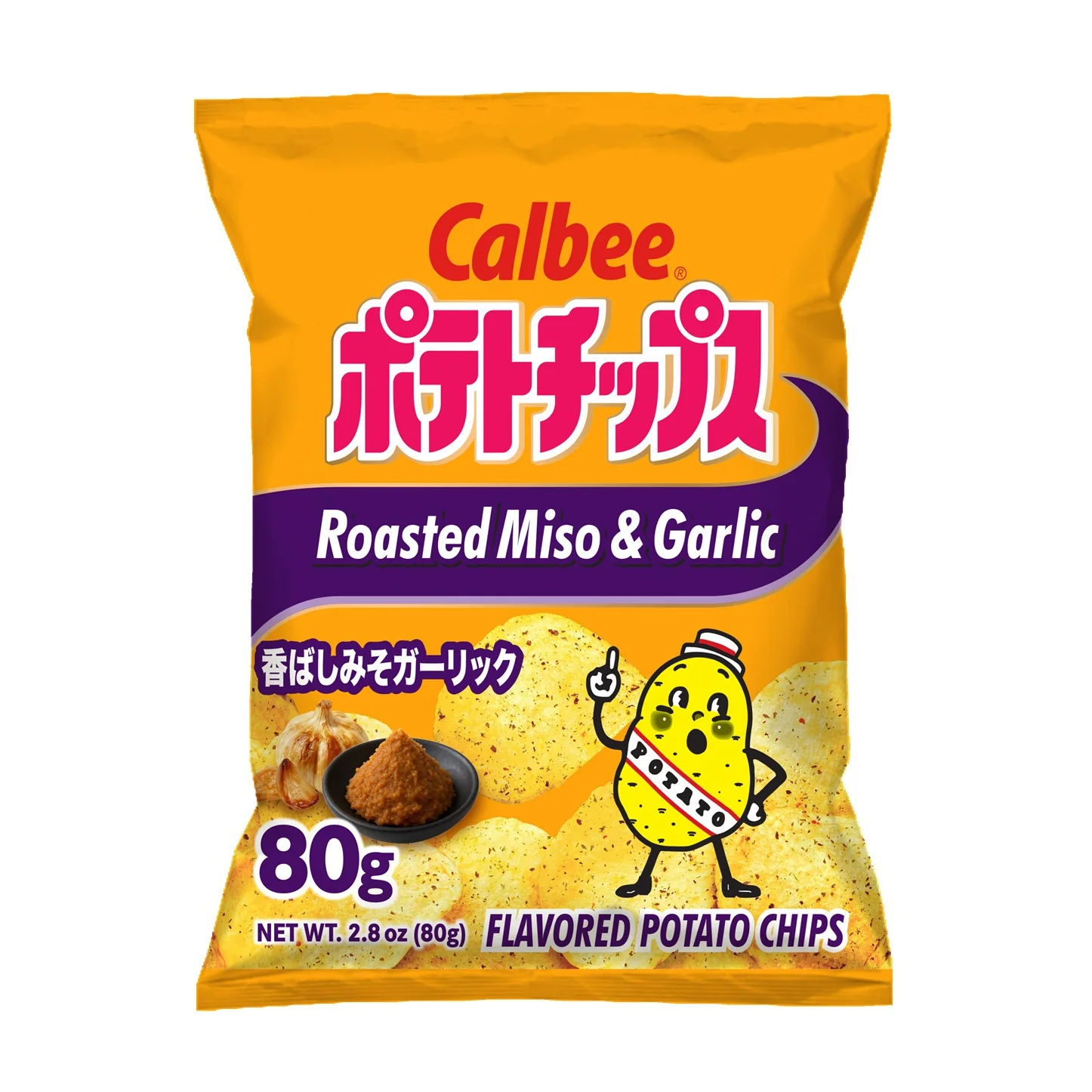CALBEE POTATO CHIPS ROASTED MISO & GARLIC