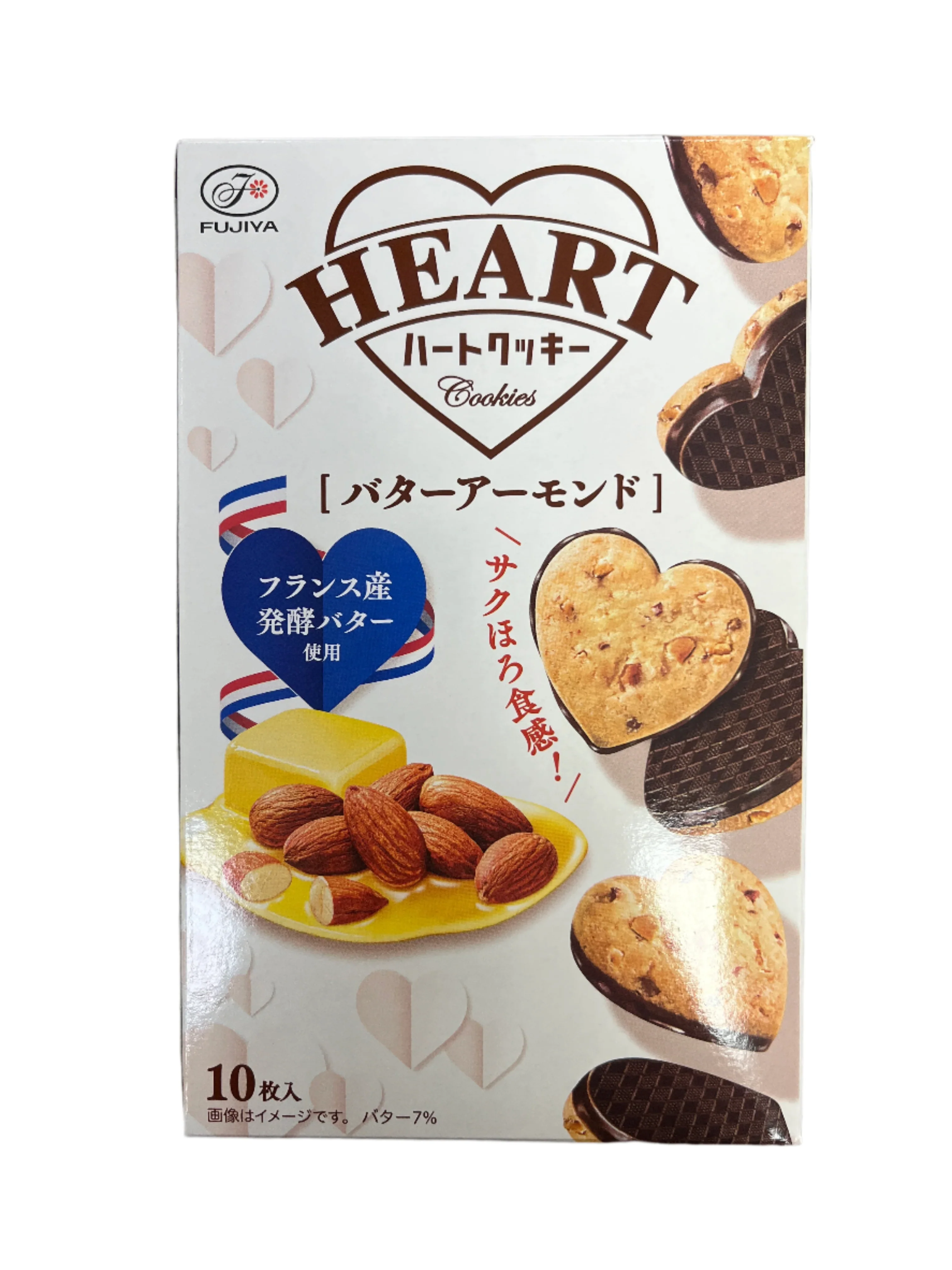 FUJIYA HEART COOKIES BUTTER ALMOND