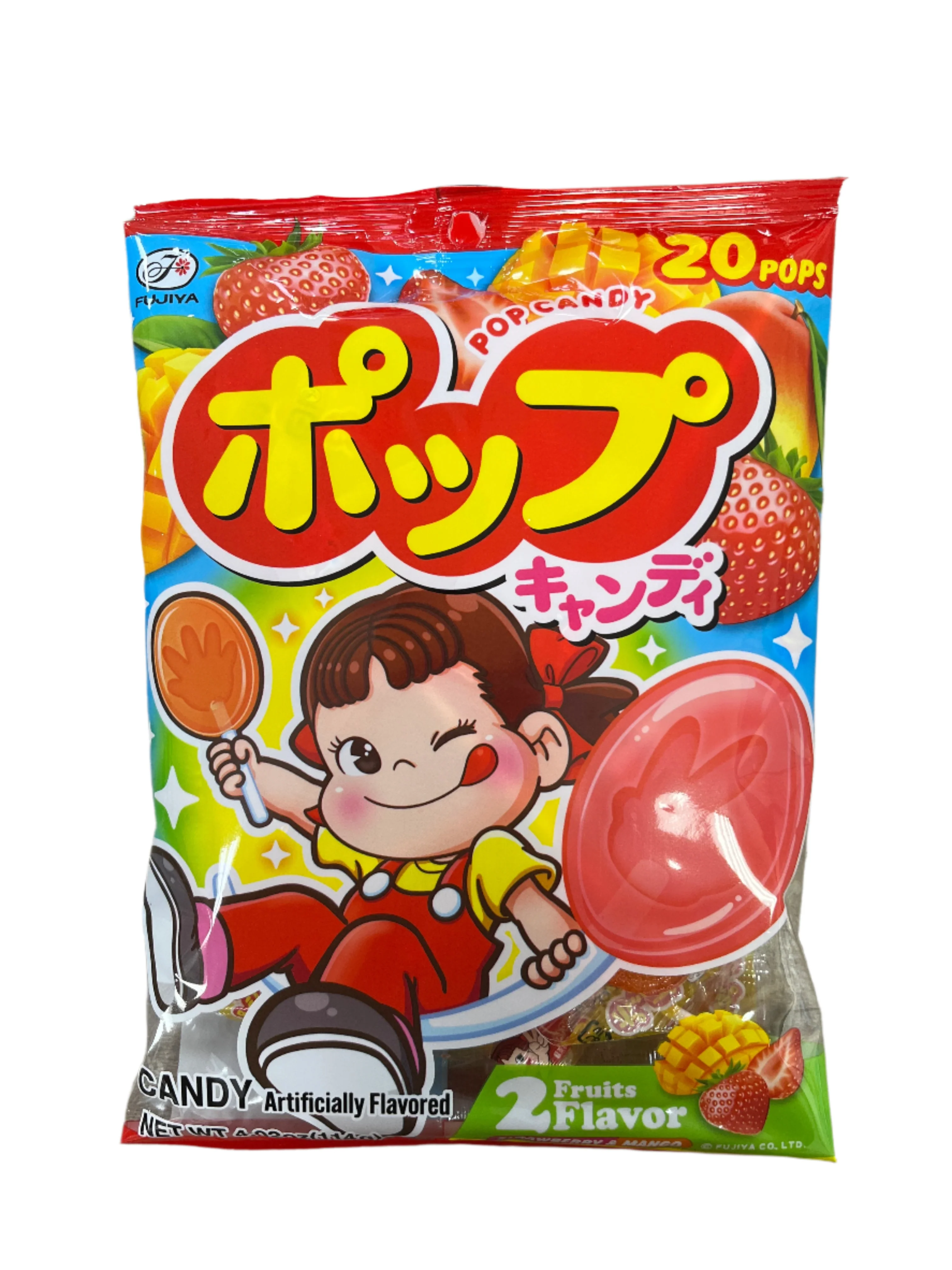 FUJIYA POP CANDY 20P STRAWBERRY & MANGO