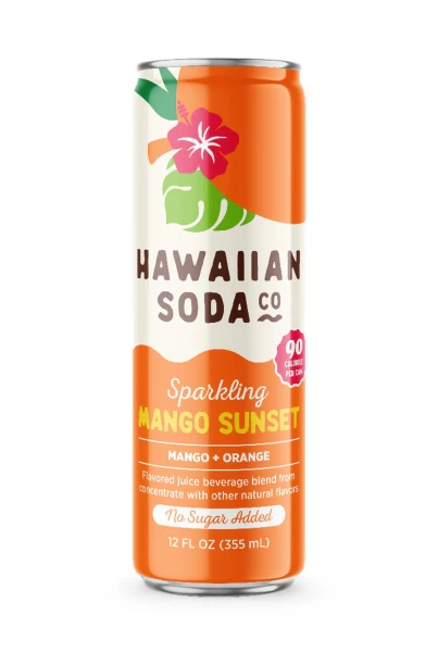 HAWAIIAN SODA CO SPARKLING MANGO SUNSET