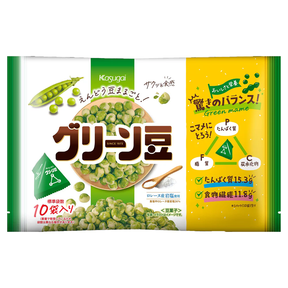 KASUGAI ROADTED GREEN PEAS 10P