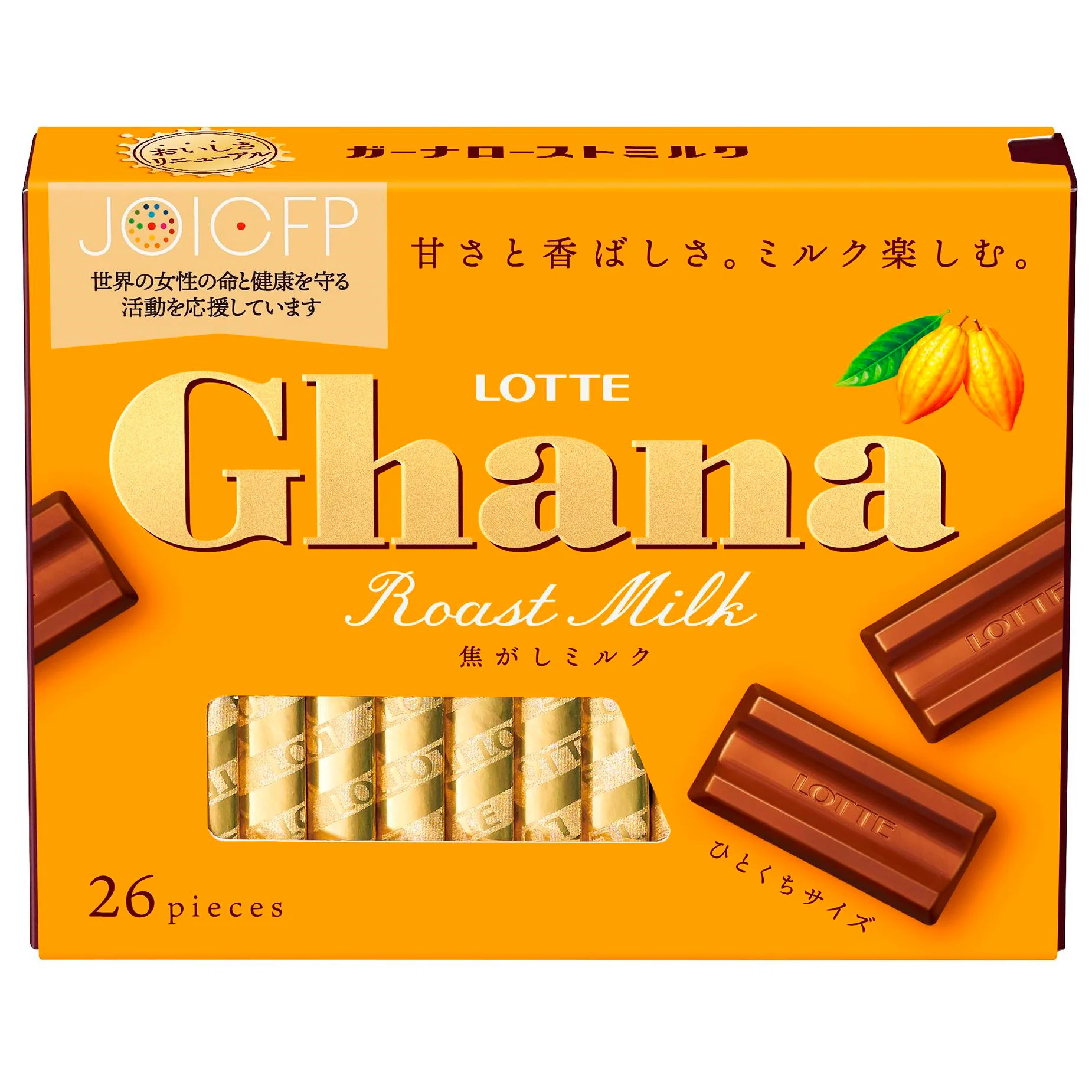 LOTTE GHANA ROASDTED MILK CHOCOLATE 26P