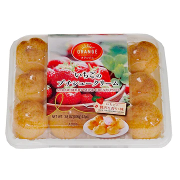 ORANGE STRAWBERRY MINI CREAM PUFF