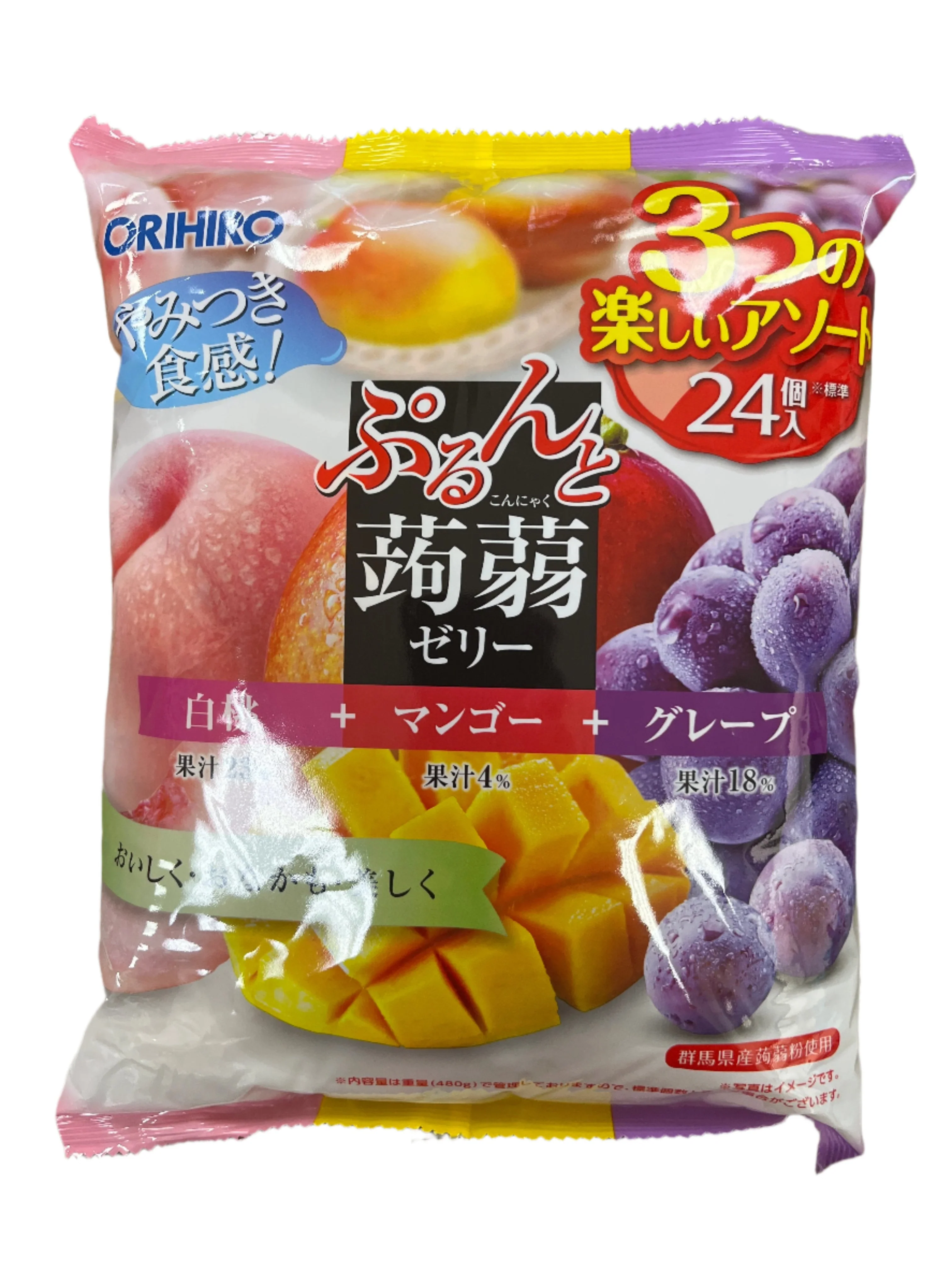 ORIHIRO KONJAC JELLY PEACH, MANGO, GRAPE