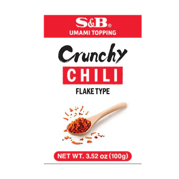 S&B CRUNCHY CHILI FLAKES 3.52 OZ