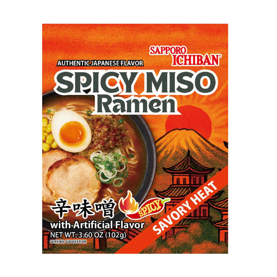 SAPPORO ICHIBAN SPICY MISO RAMEN 1P
