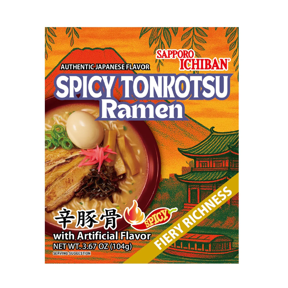 SAPPORO ICHIBAN SPICY TONKOTSU RAMEN 1P