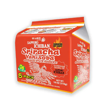 SAPPORO ICHIBAN SRIRACHA YAKISOBA 5P