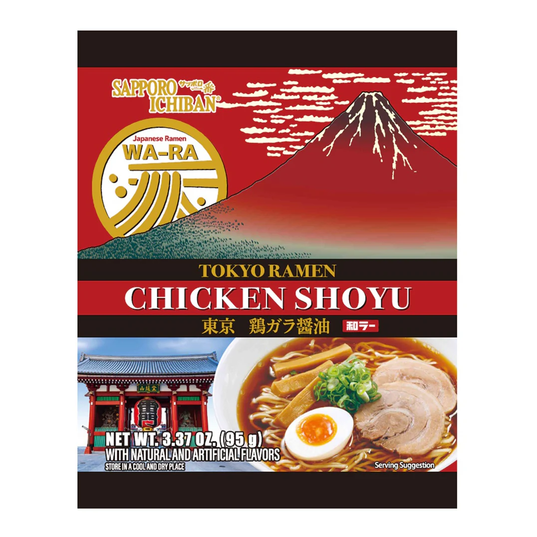 SAPPORO ICHIBAN WA-RA TOKYO CHICKEN SHOYU RAMEN 5P