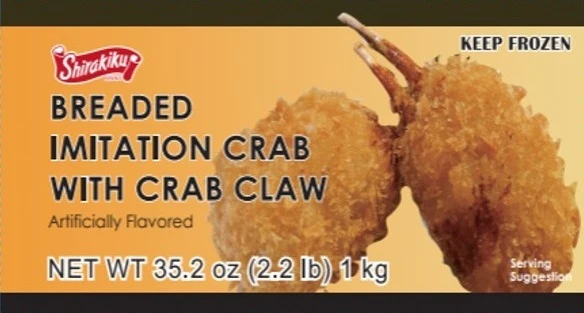SHIRAKIKU BREADED IMITATION CRAB WITH CLAW
